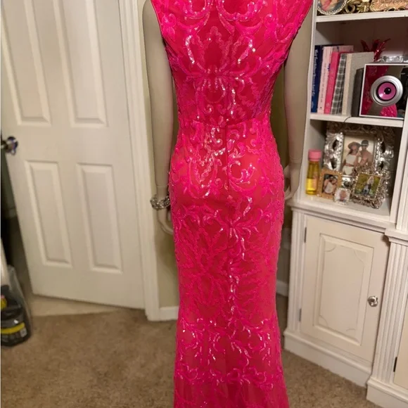 Elegant Pink Evening Gown - Picture 6 of 6